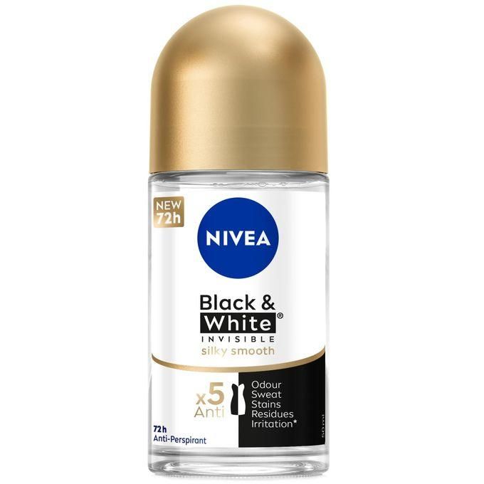 NIVEA Black & White Silky Smooth Deodorant Roll-On for Women