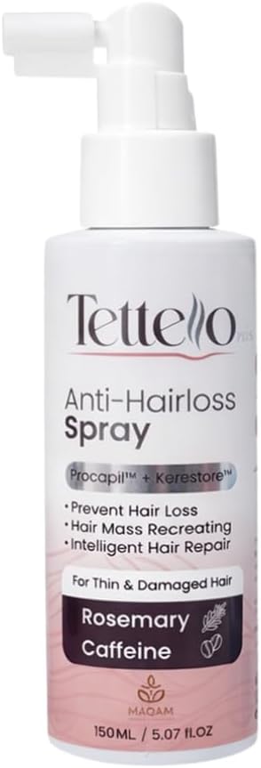 TETTELO Anti-Hair Loss Spray for Thin and Damaged Hair