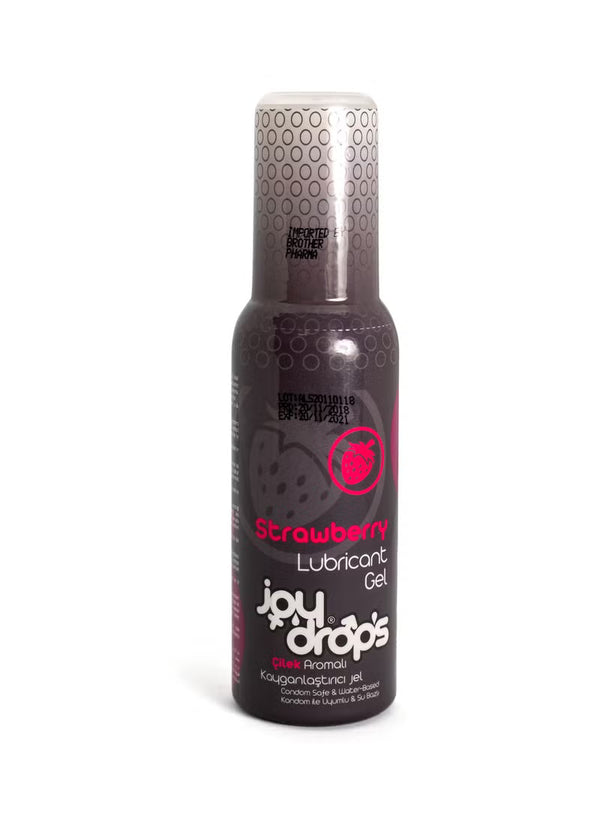 JOY DROPS Strawberry Lubricant Gel 100ml bottle
