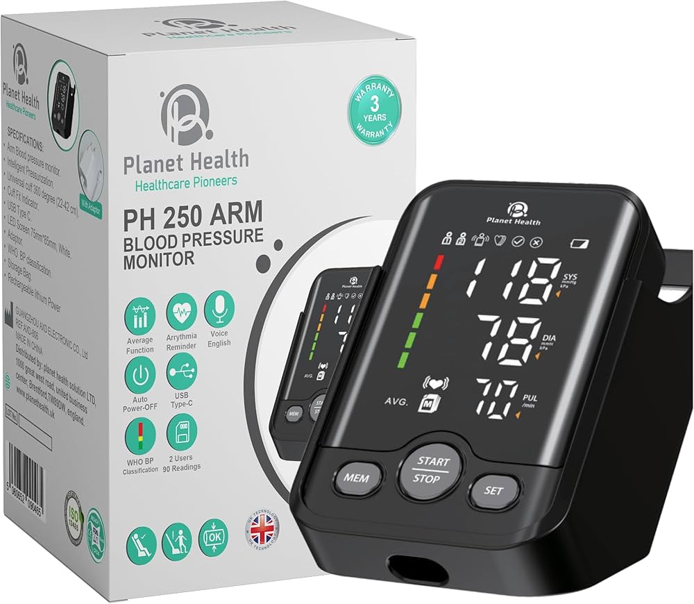 PLANET HEALTH PH250 ARM BLOOD PRESSURE MONITOR