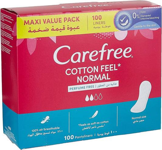 CAREFREE COTTON FEEL NORMAL 100/PCS