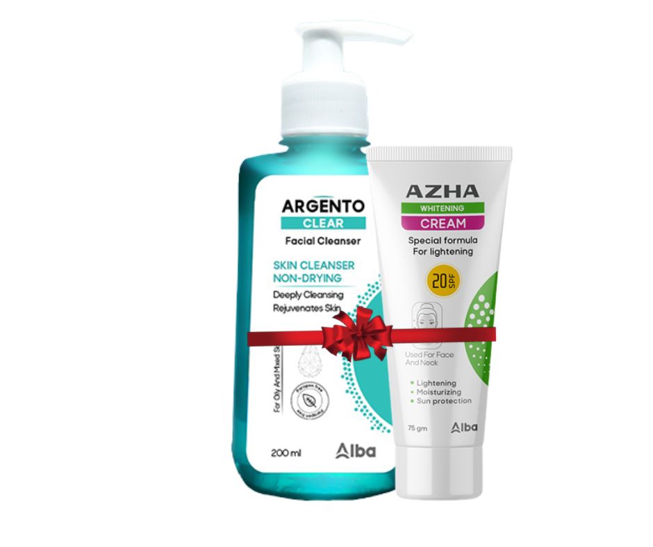 ARGENTO 1+1 CLEANSER & AZHA WHITENNING CREAM 1+1 OFF