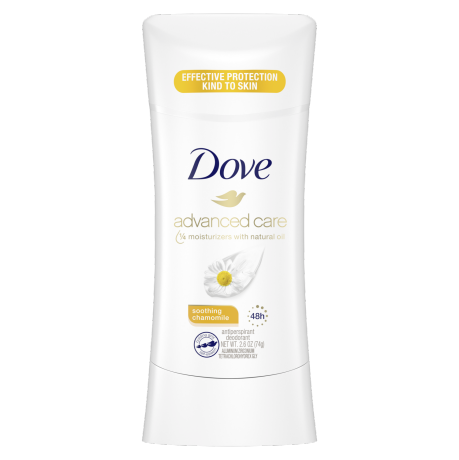 DOVE ADVANCED CARE SOOTHING CHAMOMIL DEODORANT STICK 74 GM