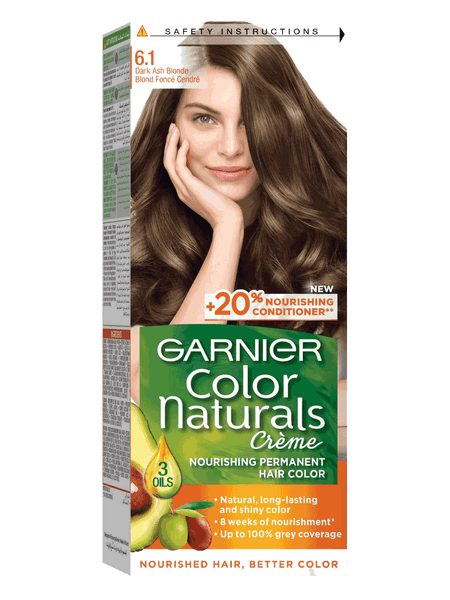 GARNIER COLOR NATURALS CREAM 6.1 DARK ASH BLONDE