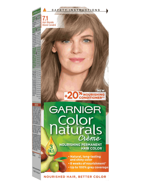 GARNIER COLOR NATURALS CREAM 7.1 ASH BLONDE