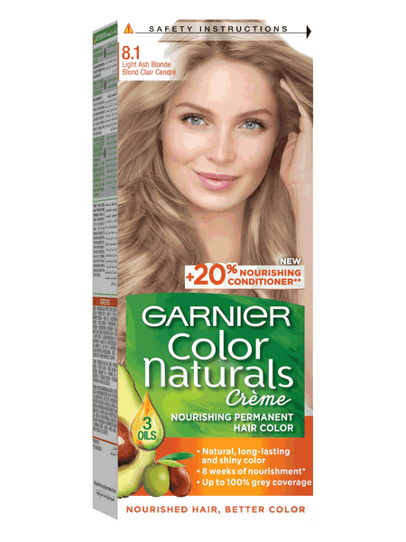 GARNIER COLOR NATURALS CREAM 8.1 LIGHT ASH BLONDE