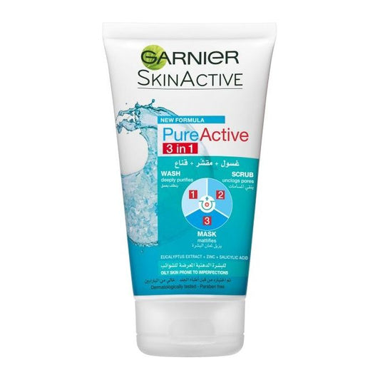 GARNIER PURE ACTIVE WASH & SCRUB & MASK 50 ML