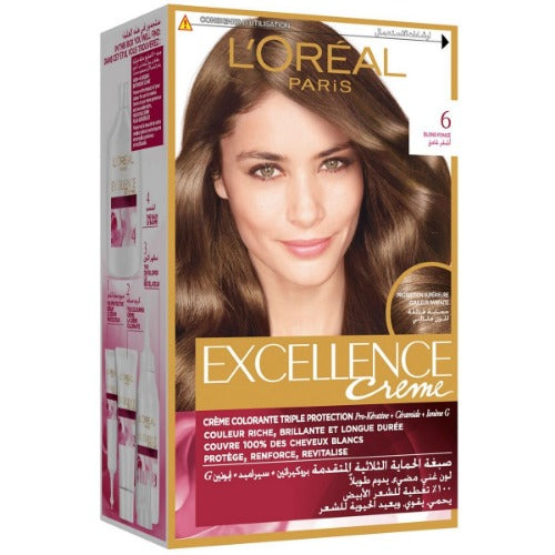 LOREAL EXCELLENCE HAIR COLOR CREAM 6 DARK BLONDE