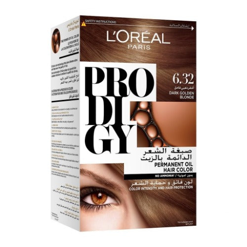 LOREAL PRODIGY HAIR COLOR CREAM 6.32 PEARL BROWN DARK GOLD BLONDE