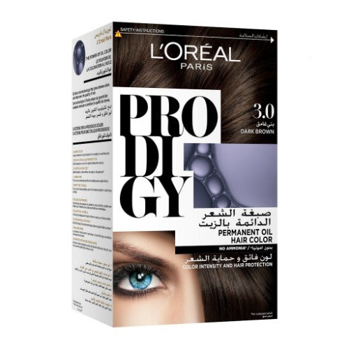 LOREAL PRODIGY HAIR COLOR CREAM 3.0 DARK BROWN