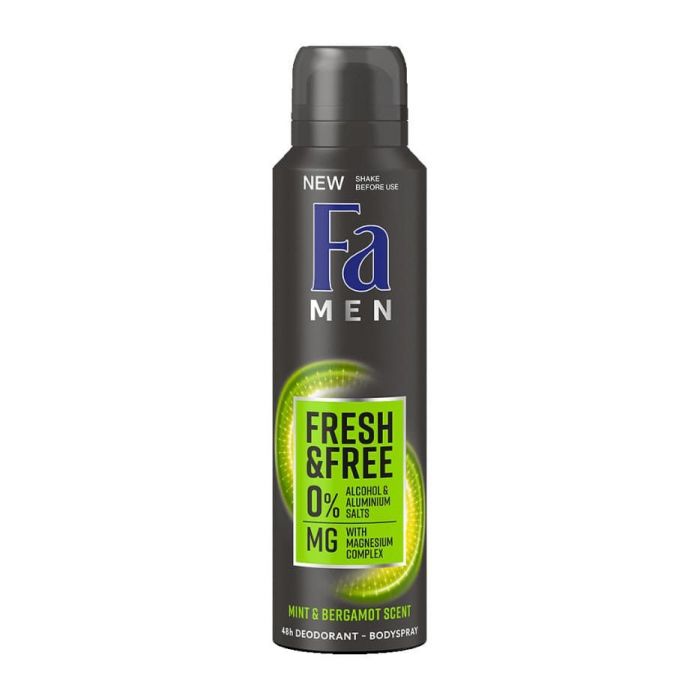 FA FRESHLY FREE MINT & BERGAMOT SPRAY FOR MEN 150ML