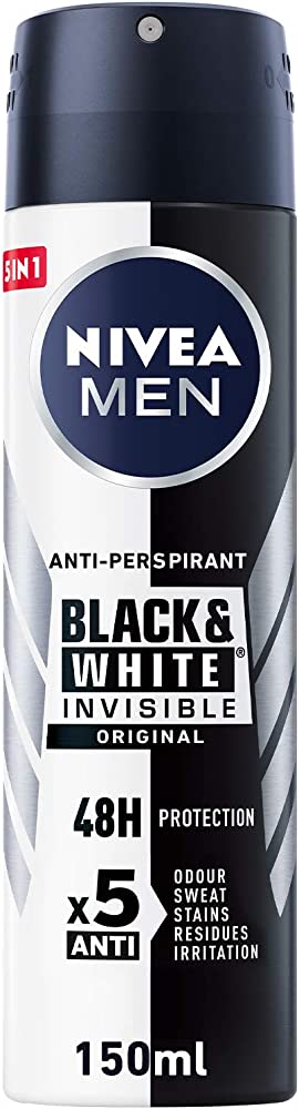 NIVEA BLACK & WHITE DEODORANT SPRAY FOR MEN 150 ML