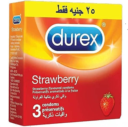 DUREX STRAWBERRY CONDOM 3 PIECES (OFFER)