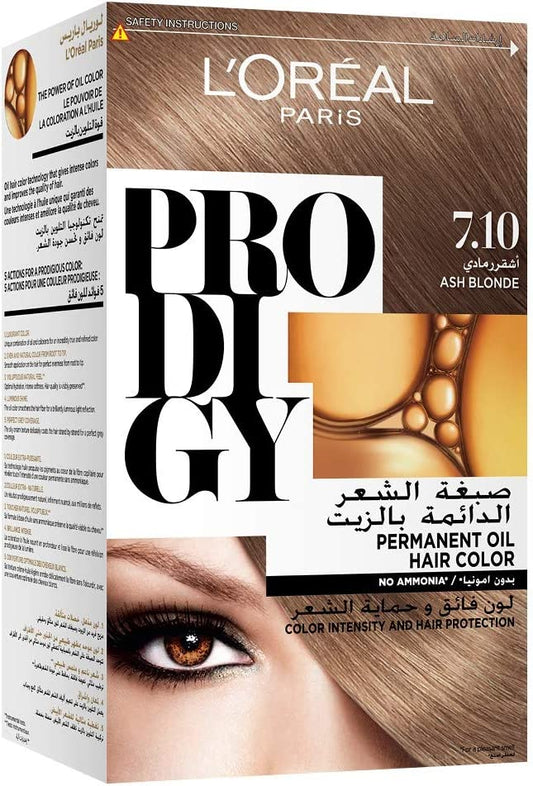 LOREAL PRODIGY HAIR COLOR CREAM 7.10 SILVER ASH BLONDE