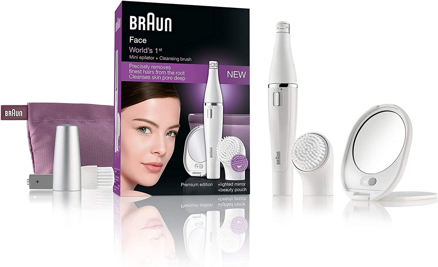 BRAUN FACE MINI EPILATOR+CLEAN.BRUSH/830