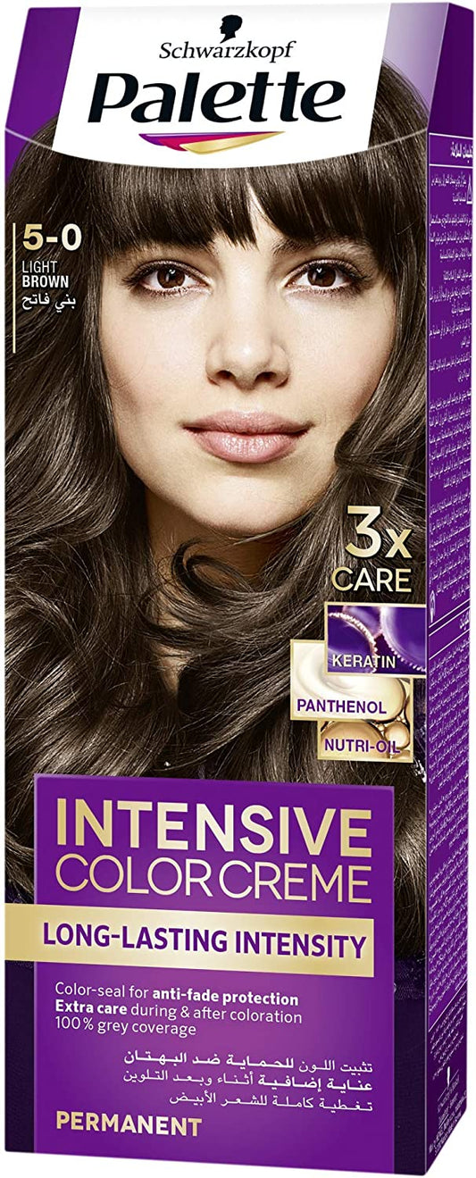 PALETTE SEMI KIT INTENSIVE COLOUR CREAM 5-0 LIGHT BROWN