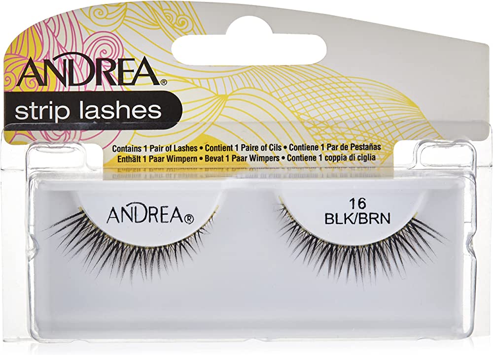 ANDREA STRIP LASHES BLACK/BROWN/16
