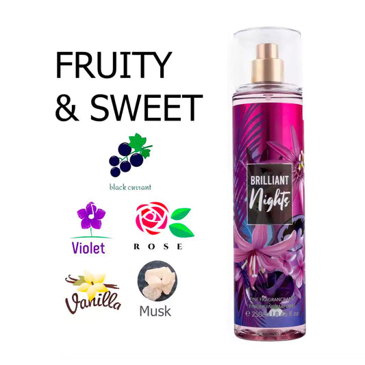 BEAUTY & PERFUM BRILLANT NIGHTS B.MIST 250ML