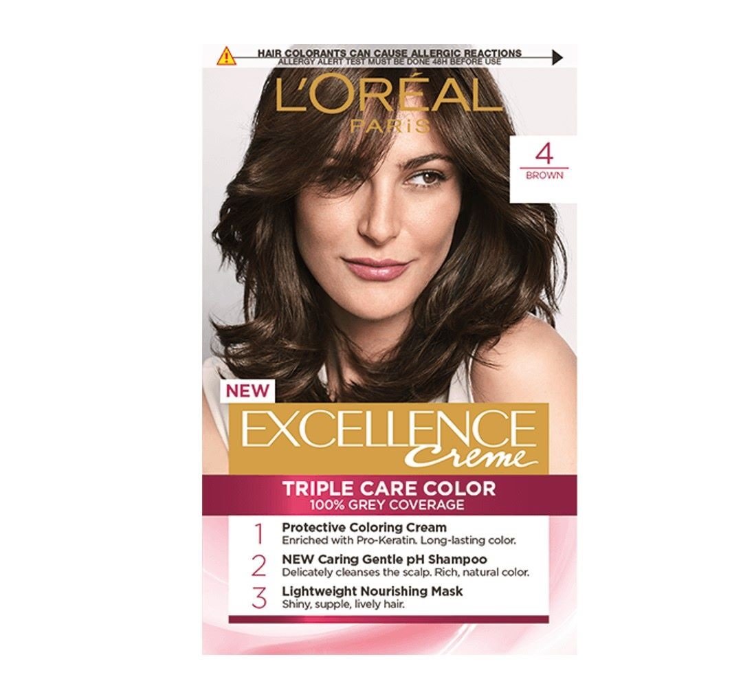 LOREAL EXCELLENCE HAIR COLOR CREAM 4 BROWN (15%OFF)