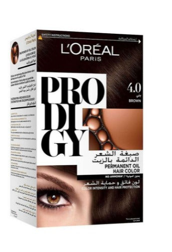 LOREAL PRODIGY HAIR COLOR CREAM 4.0 BROWN