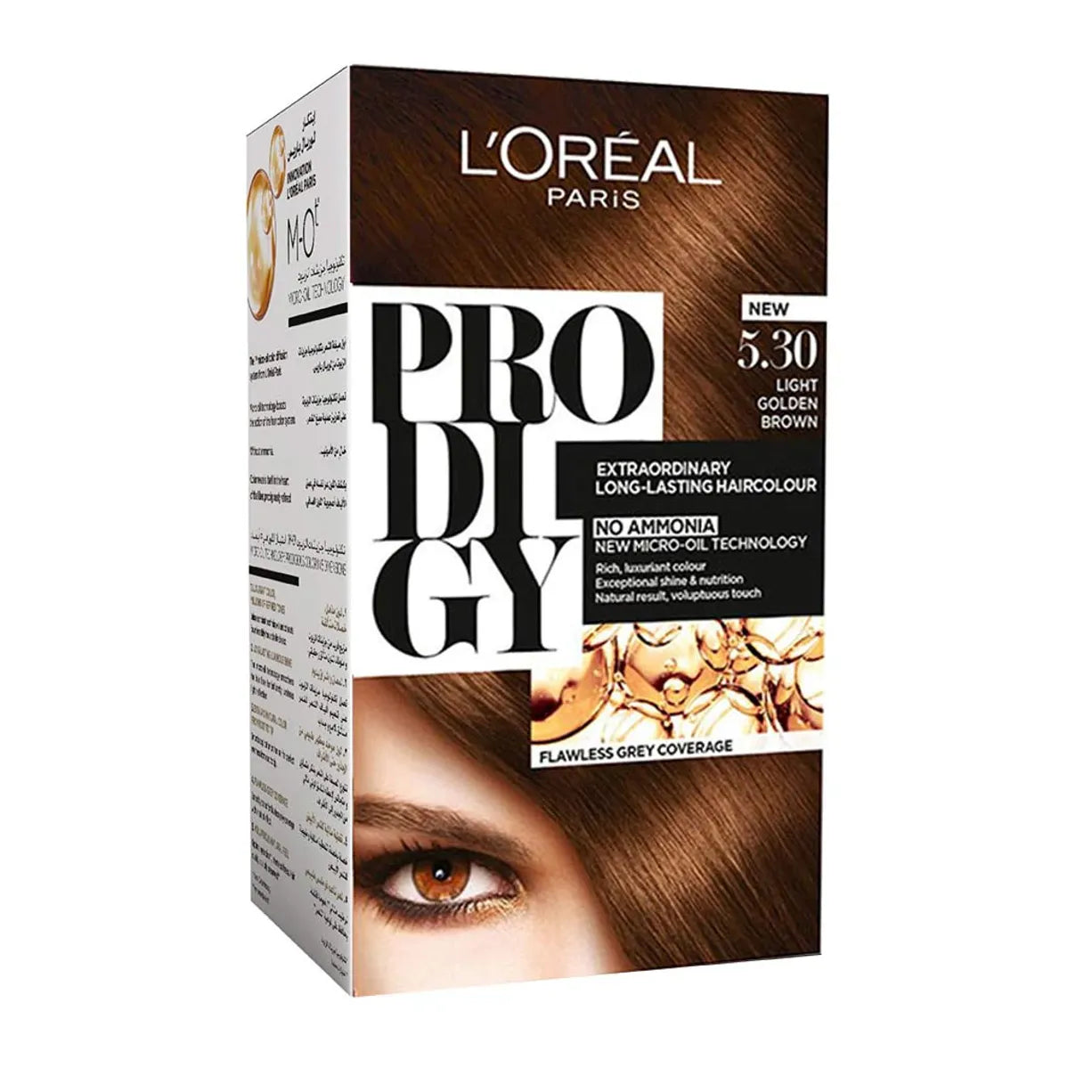 LOREAL PRODIGY HAIR COLOR CREAM 5.30 LIGHT GOLDEN BROWN